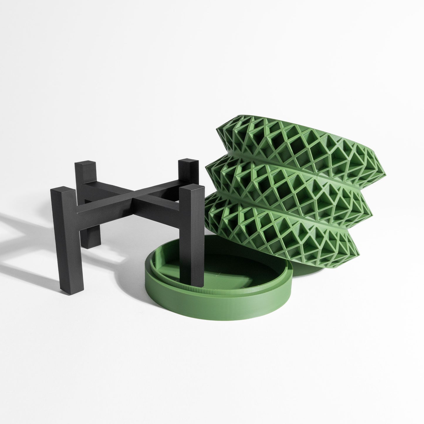 Art Modern Planter Vessel, Stylish Succulent Holder, Geometric Workstation Plant Container, Minimalist