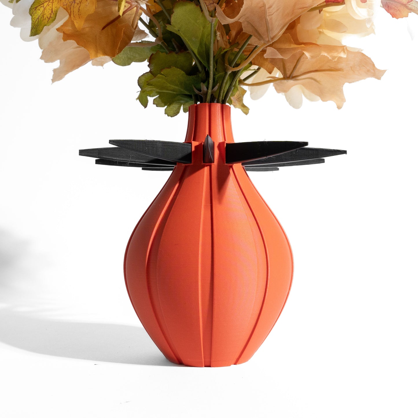 Geometric Art Deco Vase, Sculptural Curved Column, Contemporary DiningTable Vessel, Floral Workspace Minimalist Accent