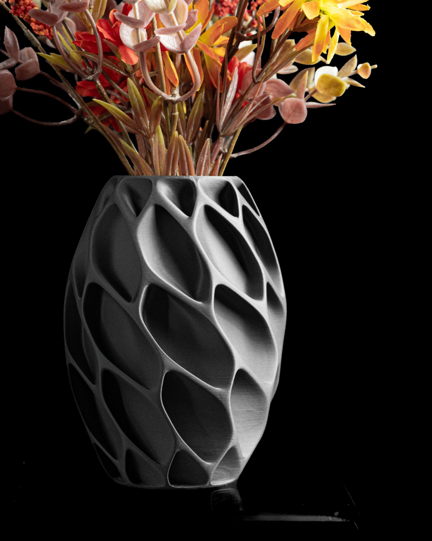 flower vase, scandinavian tabletop statement, fractal design, dried stems accent