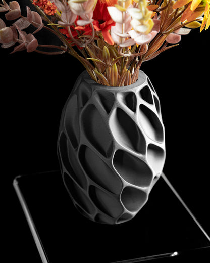 flower vase, scandinavian tabletop statement, fractal design, dried stems accent