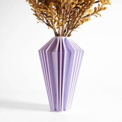 Minimalist Vase, Modern Flower Holder, Table Centerpiece, Sculptural Mantel Accent