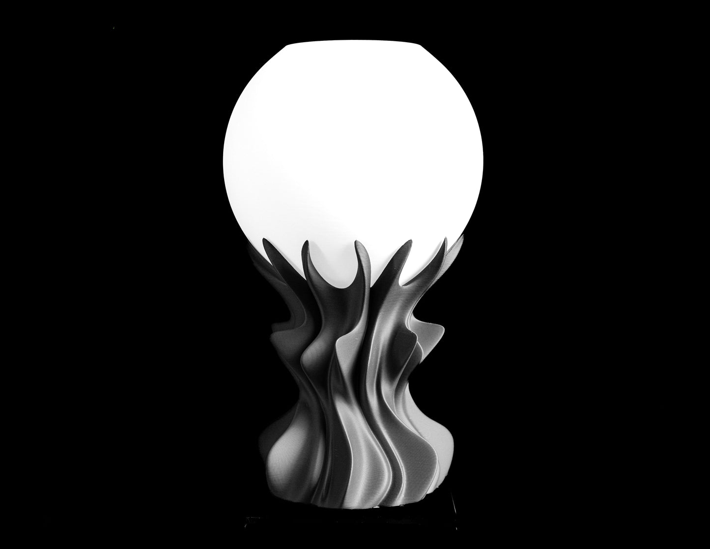 Modern Table Lamp, Orb Ambient LED Nightlight, Minimalist Scandinavian NightstandAccent