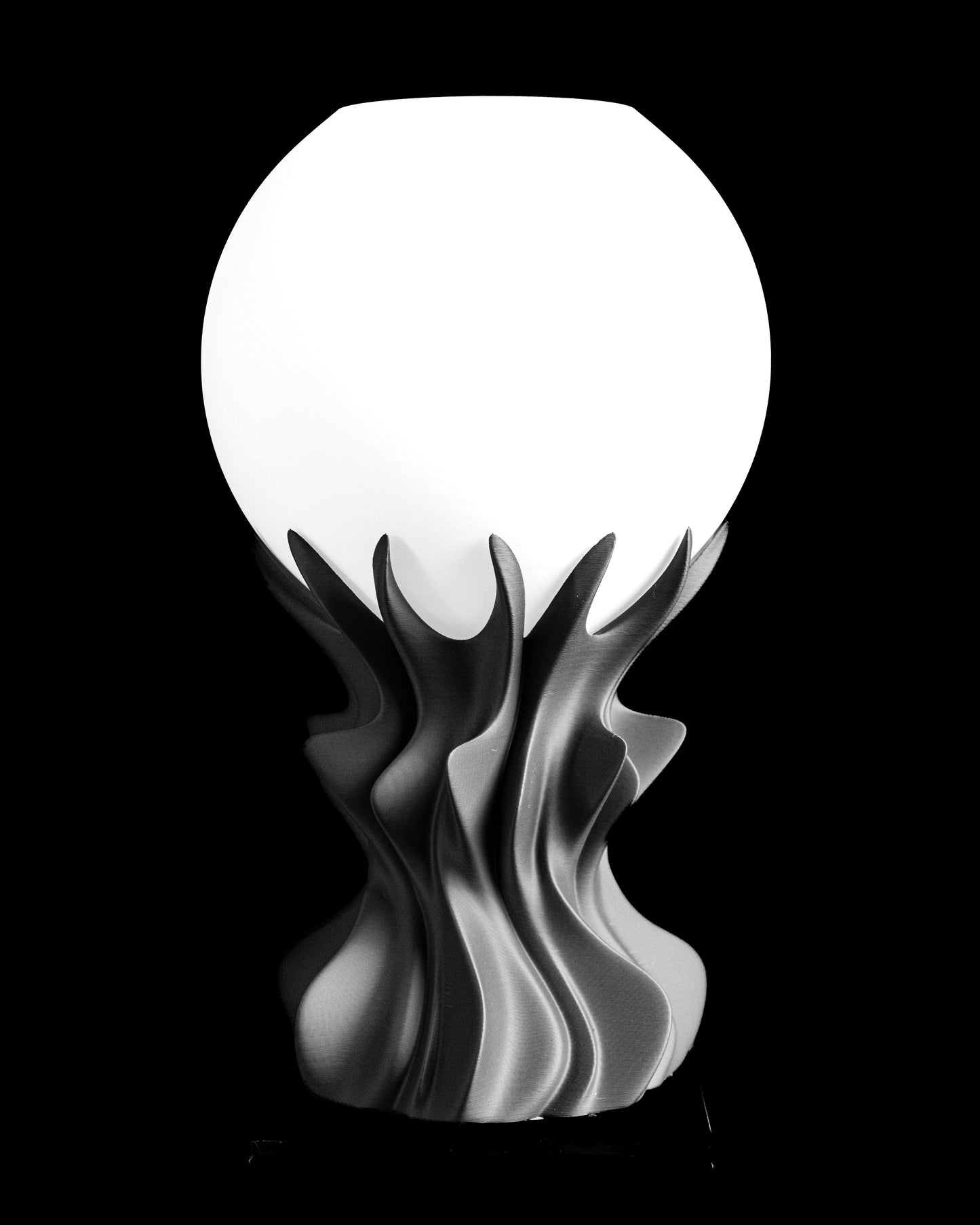 Modern Table Lamp, Orb Ambient LED Nightlight, Minimalist Scandinavian NightstandAccent