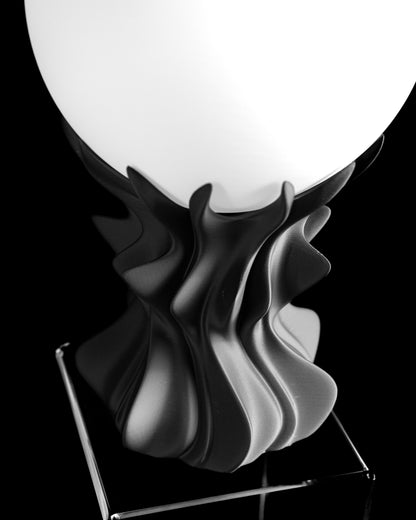 Modern Table Lamp, Orb Ambient LED Nightlight, Minimalist Scandinavian NightstandAccent