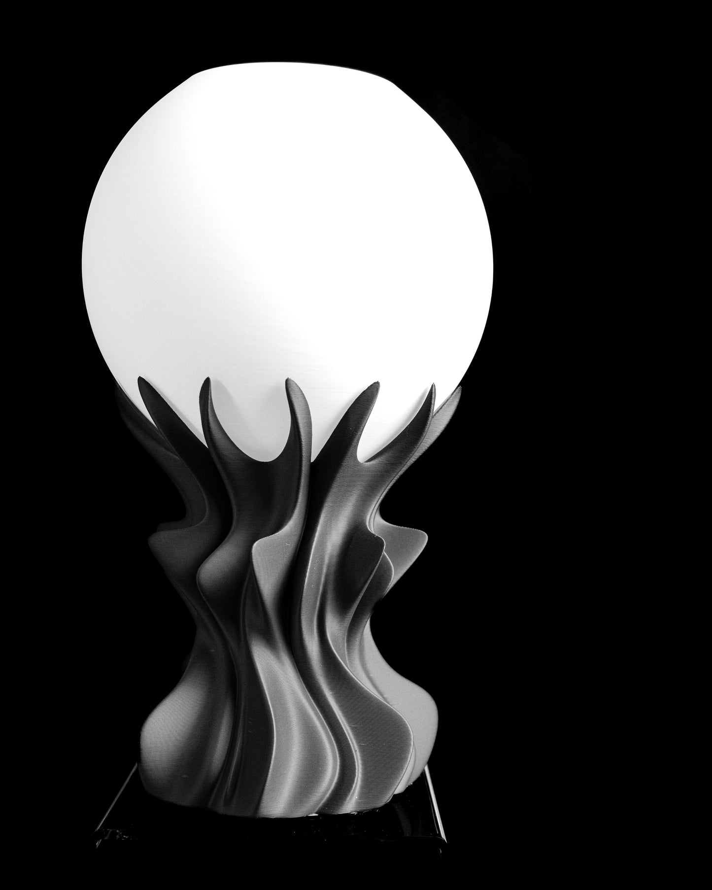 Modern Table Lamp, Orb Ambient LED Nightlight, Minimalist Scandinavian NightstandAccent