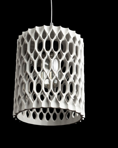 Pendant Light Honeycomb Sculptural Shade, Contemporary Kitchen Island Lighting Statement