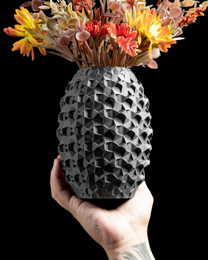 Pineapple Vase, Pebble-Inspired Tabletop Vessel, Dried Flowers Holder, Workspace Organizer