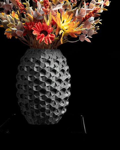 Pineapple Vase, Pebble-Inspired Tabletop Vessel, Dried Flowers Holder, Workspace Organizer