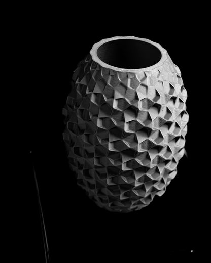 Pineapple Vase, Pebble-Inspired Tabletop Vessel, Dried Flowers Holder, Workspace Organizer