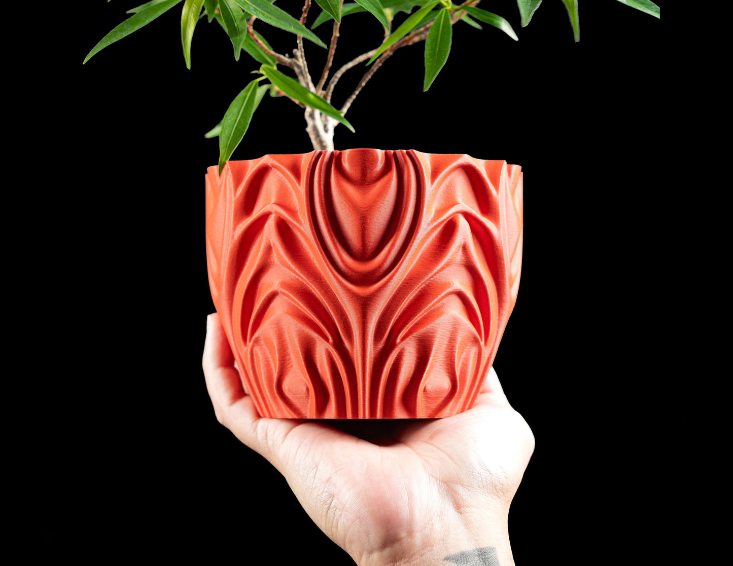 Succulent Planter, Geometric Fractal Vessel, Modern Japandi Accent, Stylish Organizer