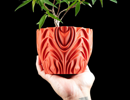 Succulent Planter, Geometric Fractal Vessel, Modern Japandi Accent, Stylish Organizer