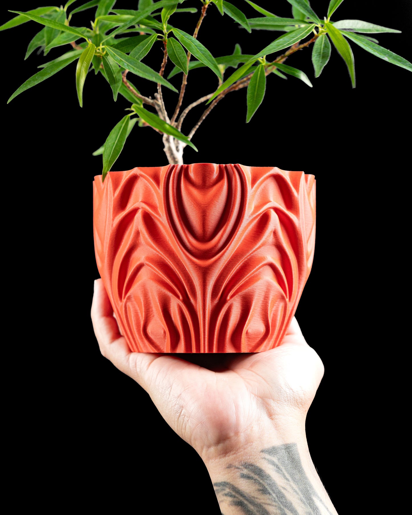 Succulent Planter, Geometric Fractal Vessel, Modern Japandi Accent, Stylish Organizer