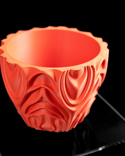 Succulent Planter, Geometric Fractal Vessel, Modern Japandi Accent, Stylish Organizer