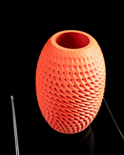 Modern Vase, Geometric Ribbed Minimalist Tabletop Flower Holder, Japandi-style Accent