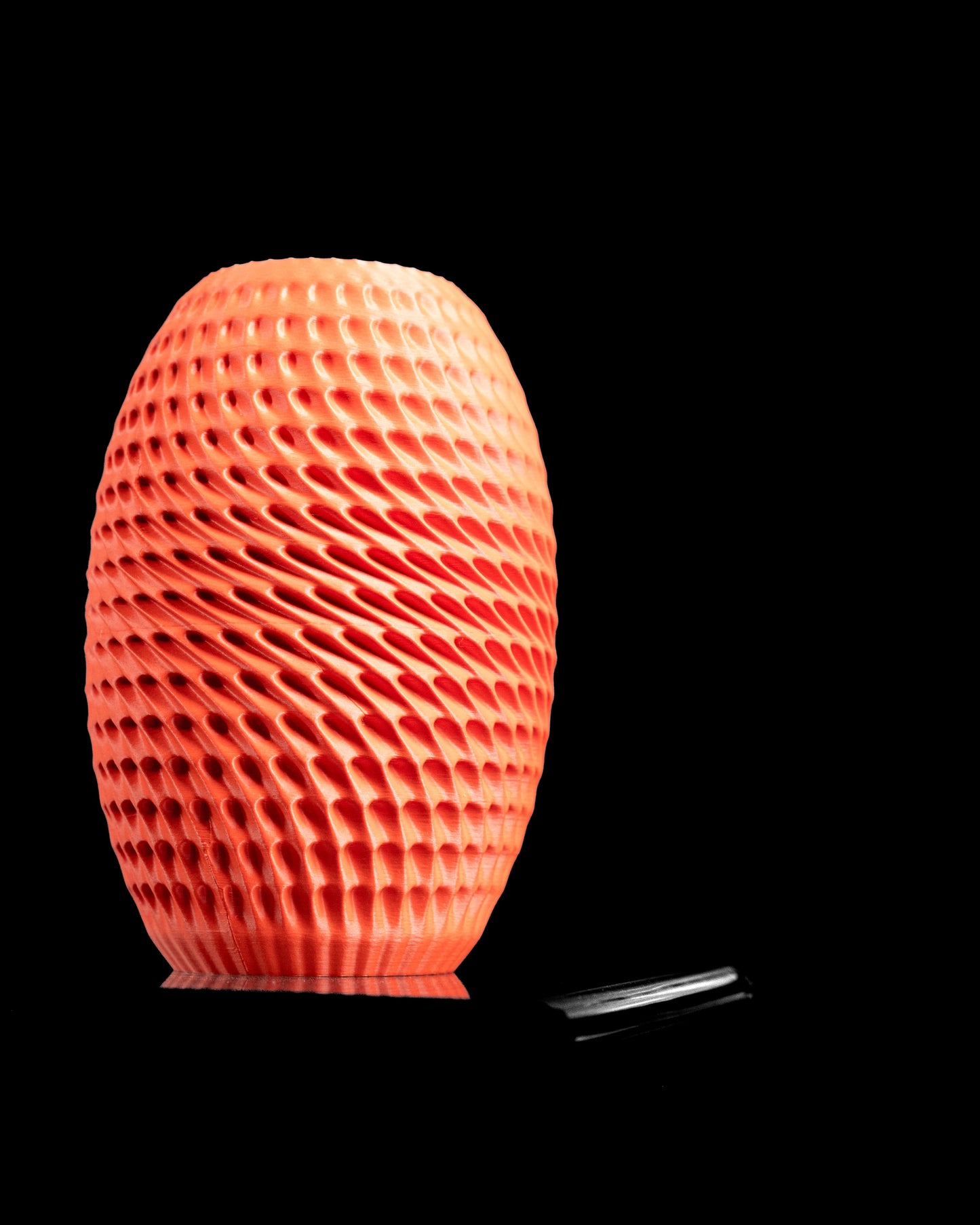 Modern Vase, Geometric Ribbed Minimalist Tabletop Flower Holder, Japandi-style Accent