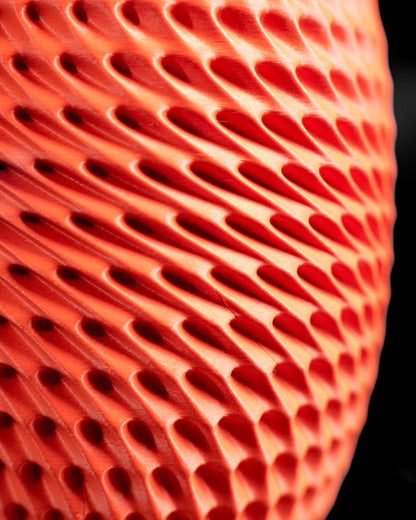 Modern Vase, Geometric Ribbed Minimalist Tabletop Flower Holder, Japandi-style Accent