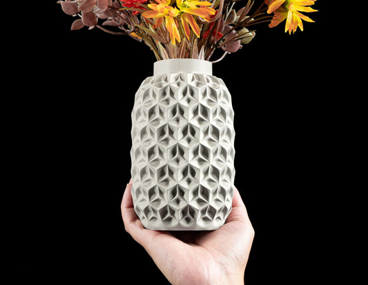 Modern Vase, Minimalist Sculptural Elegant Flower Holder, Desk Accent, Slim Small Flower Arrangement