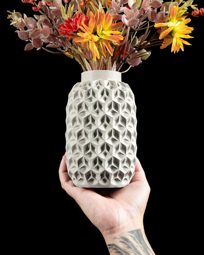 Modern Vase, Minimalist Sculptural Elegant Flower Holder, Desk Accent, Slim Small Flower Arrangement