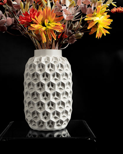 Modern Vase, Minimalist Sculptural Elegant Flower Holder, Desk Accent, Slim Small Flower Arrangement