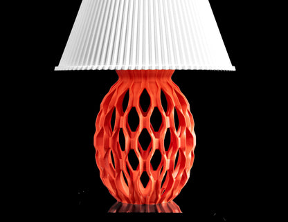 table lamp, sculptural chainshade bedside ambient luminaire midcentury scandinavian elegance