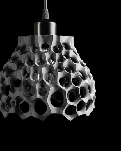 pendant light, contemporary sculptural lamp, kitchen island centerpiece, elegant shade