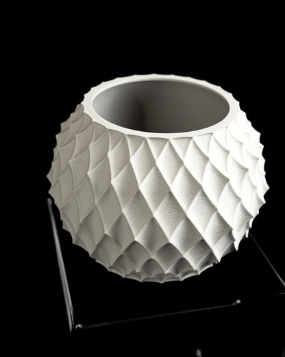 Planter Pot, Diamond Geometric Succulent Indoor Workspace Scandinavian Inspired Deco