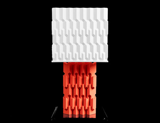 Table Lamp, Geometric Bedside Illuminating, Ambient Contemporary Workstation ArtDeco Midnight