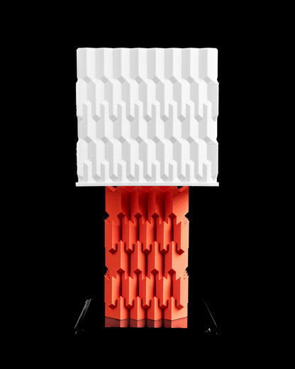 Table Lamp, Geometric Bedside Illuminating, Ambient Contemporary Workstation ArtDeco Midnight