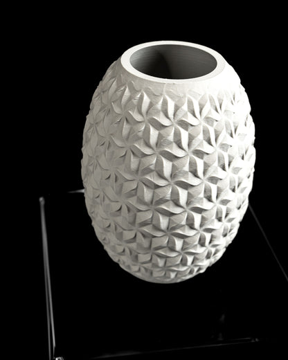 Vase, Sculptural Tabletop Accent, Matte Ceramic Look, Japandi Minimalist Decorative