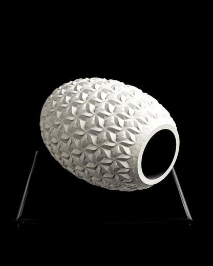 Vase, Sculptural Tabletop Accent, Matte Ceramic Look, Japandi Minimalist Decorative