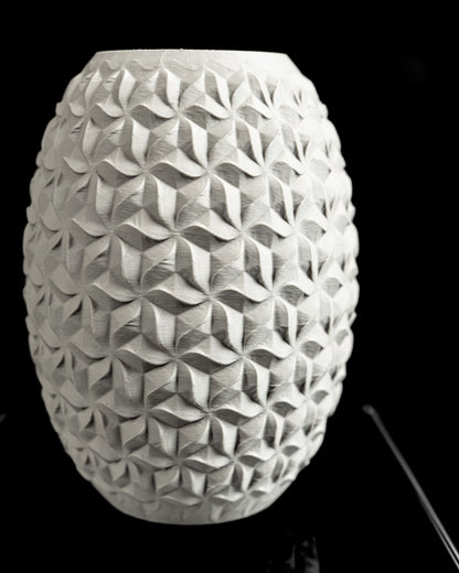 Vase, Sculptural Tabletop Accent, Matte Ceramic Look, Japandi Minimalist Decorative