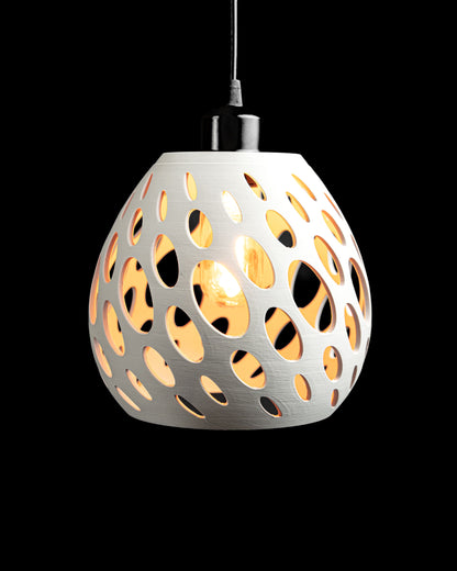 Soft Lines Pendant Light, Geometric CeramicInspired Ceiling Shade, Minimalist Ambient Island Lamp, Art Deco