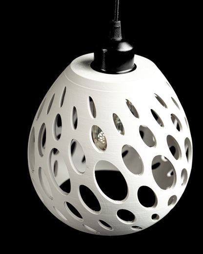 Soft Lines Pendant Light, Geometric CeramicInspired Ceiling Shade, Minimalist Ambient Island Lamp, Art Deco