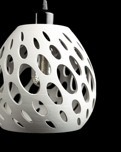 Soft Lines Pendant Light, Geometric CeramicInspired Ceiling Shade, Minimalist Ambient Island Lamp, Art Deco