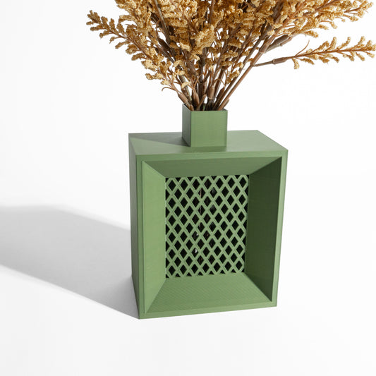 Ribbed Vase, Contemporary Tabletop Flower Holder, Nordic Minimalist Accent, Elegant