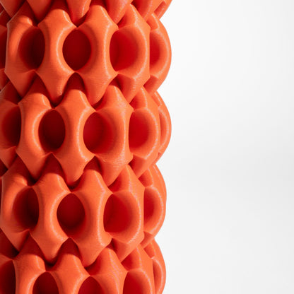 Contemporary Vase, Tabletop Ripple Vessel, Office Floral Holder, Japandi Midnight