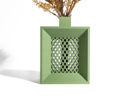 Ribbed Vase, Contemporary Tabletop Flower Holder, Nordic Minimalist Accent, Elegant