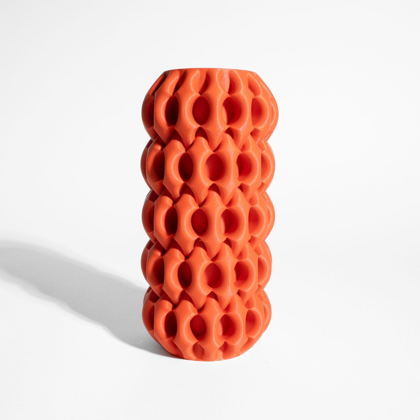 Contemporary Vase, Tabletop Ripple Vessel, Office Floral Holder, Japandi Midnight