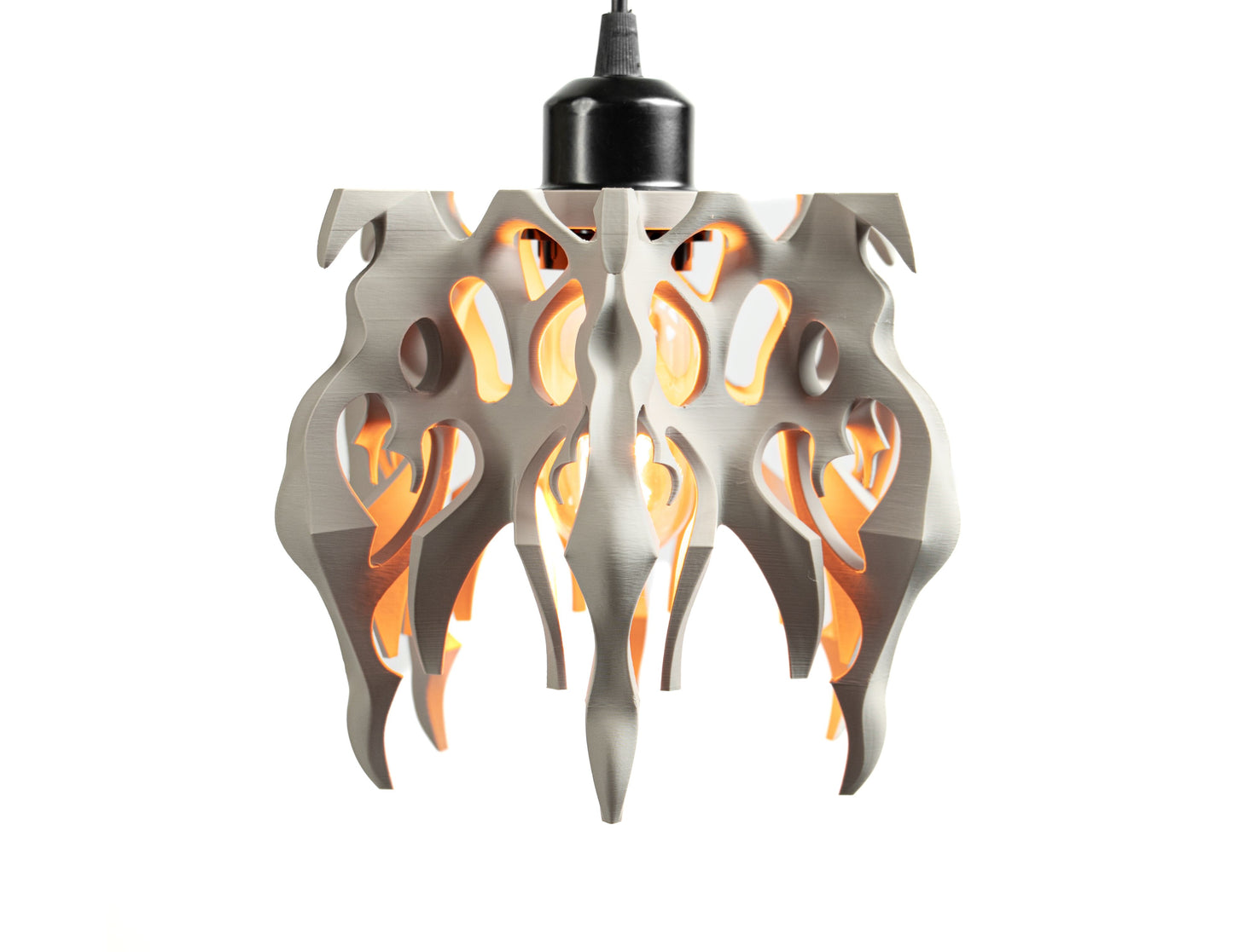 Gothic Pendant Light Sculptural Shade, Original Modern Kitchen Island Lighting, Art Deco, Artistic Accent