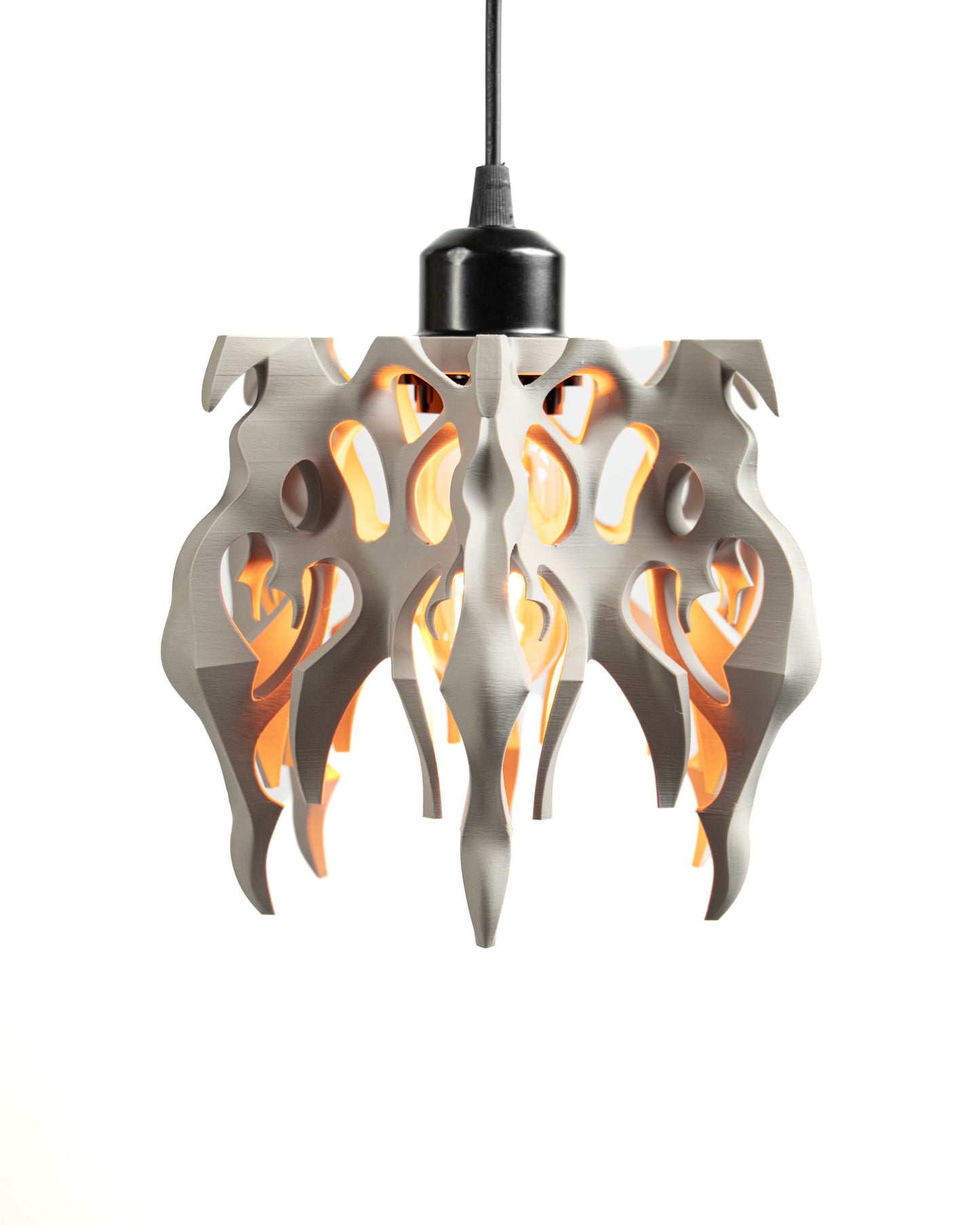 Gothic Pendant Light Sculptural Shade, Original Modern Kitchen Island Lighting, Art Deco, Artistic Accent