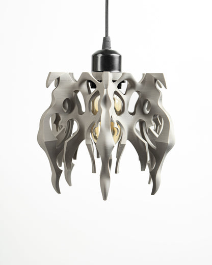 Gothic Pendant Light Sculptural Shade, Original Modern Kitchen Island Lighting, Art Deco, Artistic Accent