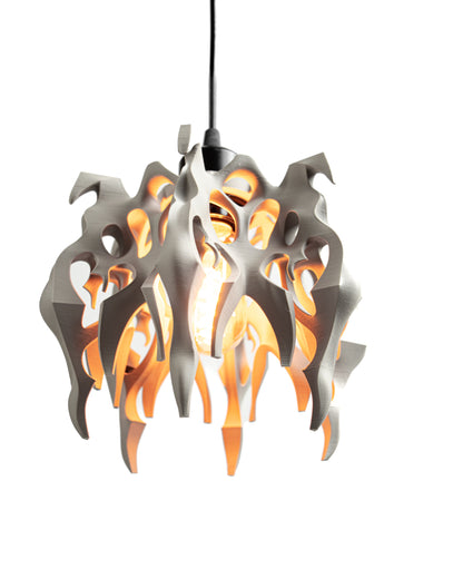 Gothic Pendant Light Sculptural Shade, Original Modern Kitchen Island Lighting, Art Deco, Artistic Accent