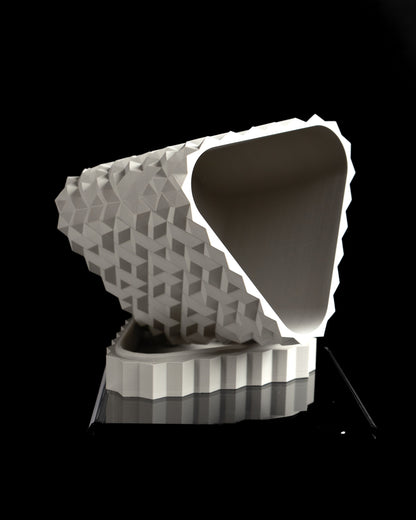 planter pot, cobblestone succulent holder, indoor herb container, minimalist sculptural