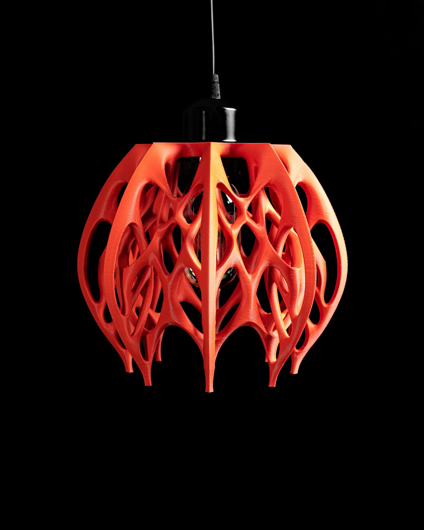 Pendant light, Fractal Geometry Matte Shade, Architectural Corded Ceiling Statement