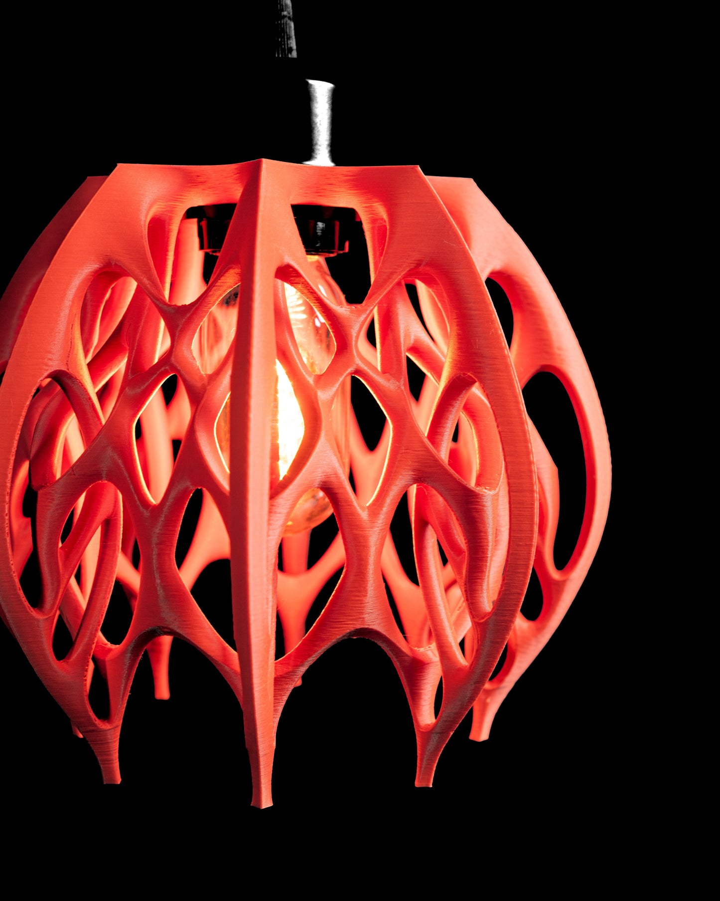 Pendant light, Fractal Geometry Matte Shade, Architectural Corded Ceiling Statement