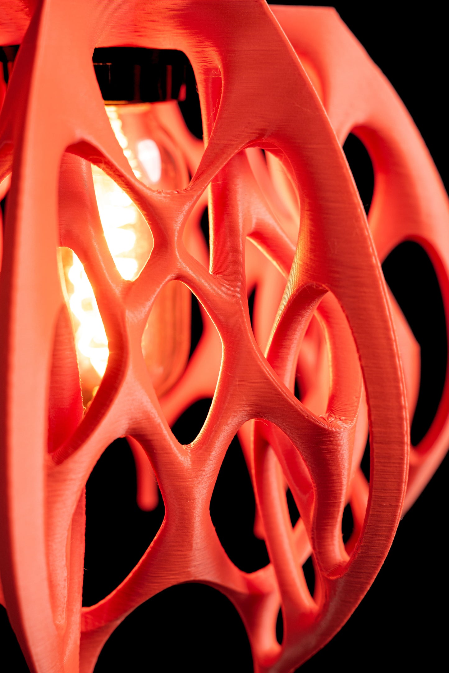 Pendant light, Fractal Geometry Matte Shade, Architectural Corded Ceiling Statement