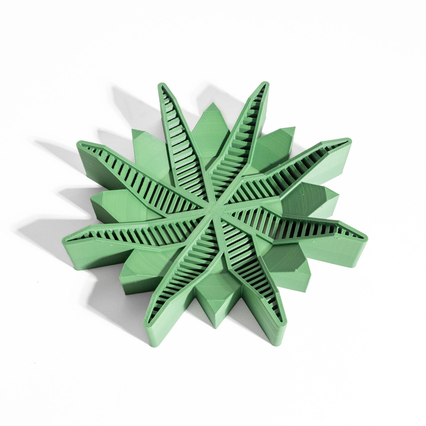 Lidded Storage Jar, Contemporary Countertop Vessel, Twist Organizer, Minimalist Vanity, Snowflake Stylish Decor Accent