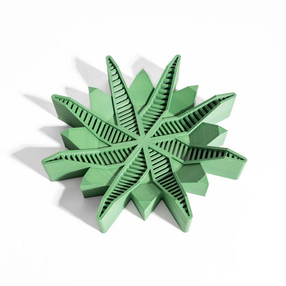 Lidded Storage Jar, Contemporary Countertop Vessel, Twist Organizer, Minimalist Vanity, Snowflake Stylish Decor Accent