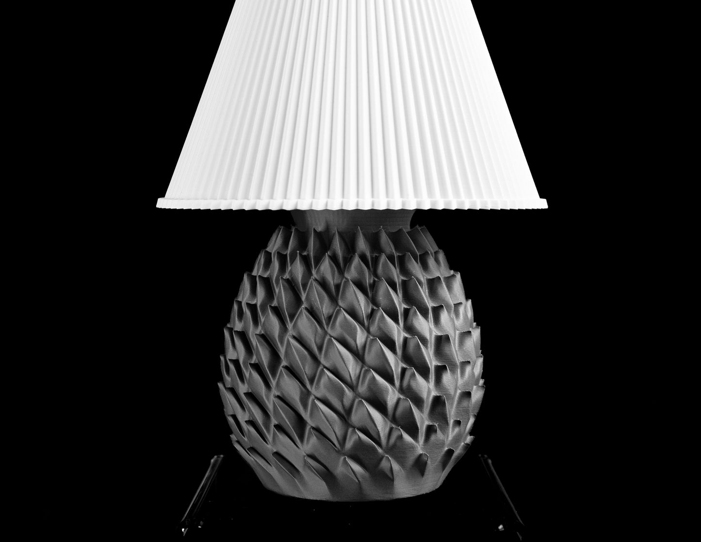 Table Lamp, Contemporary Geometric Nightstand Light, Ambient Minimalist Japandi Accent