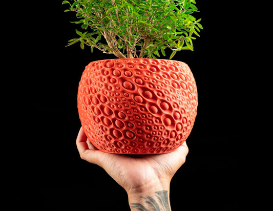 Planter pot, geometric succulent desktop container, minimalist japandi organizer